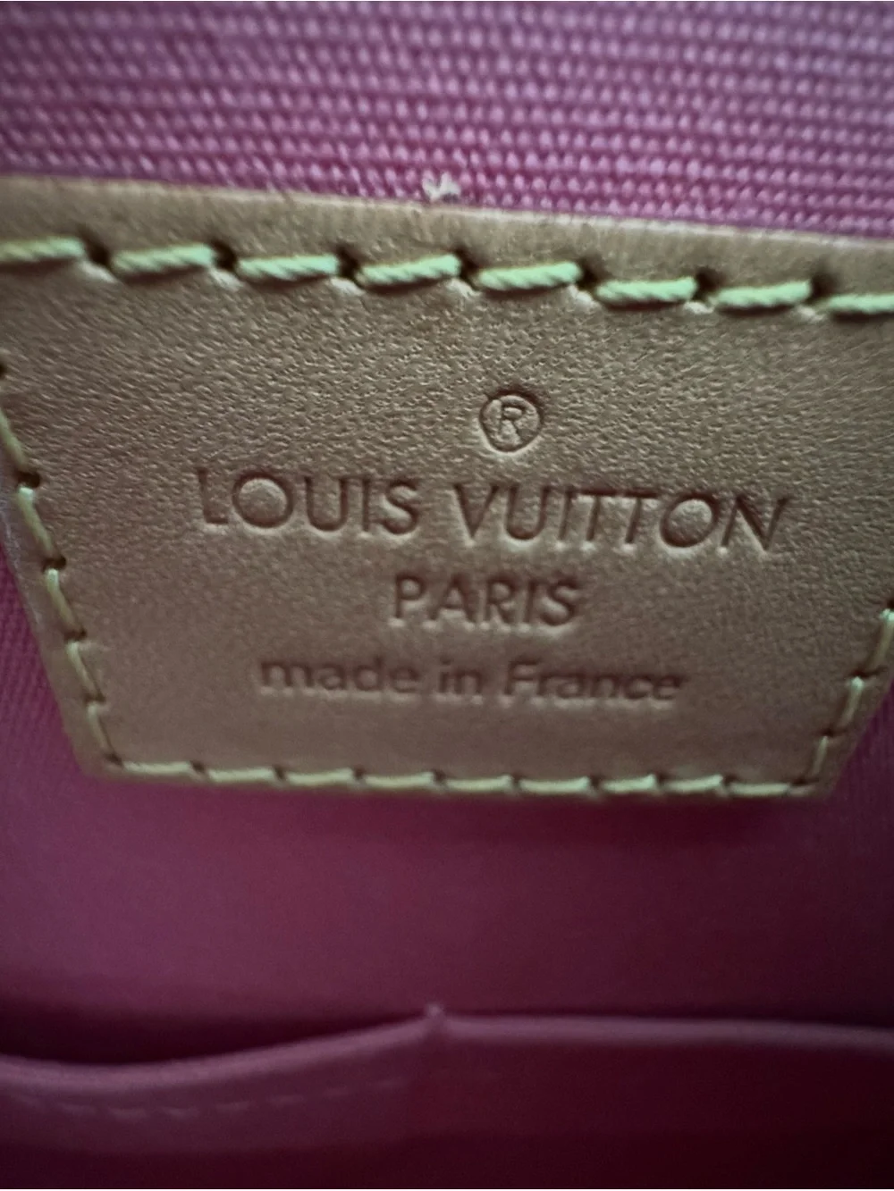 Louis Vuitton Coral Vernis Alma Satchel